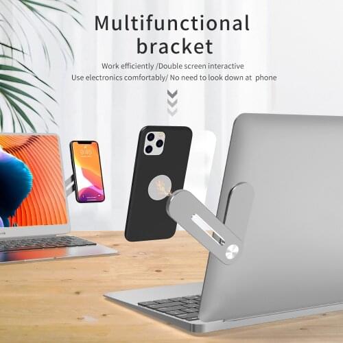 Multifunctional Bracket Metal Aluminum Alloy Laptop PC Cell Phone Holder Magnetic Business Office Application Home Net Class