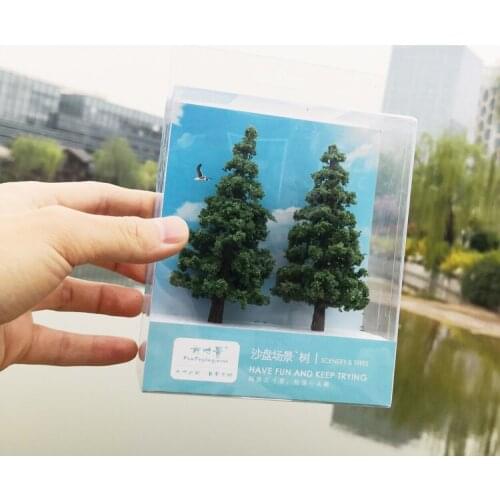 New 1Pc 6cm/8cm/10cm/12cm Plastic Simulation Cedar Pine Tree Train Railroad Tree Model