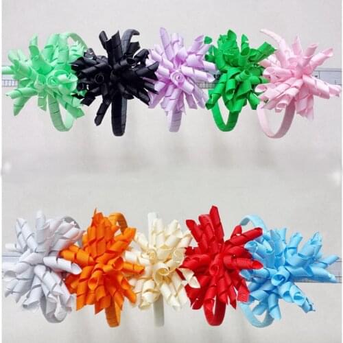 60pcs Childrens Hair Sticks curl corker Bows Flowers Hair Barrettes Korker Ribbon Hair Clip accessory Hair bands PD009