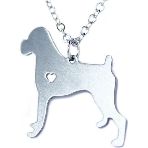SUTEYI stainless steel boxer dog necklace original cute animal necklace pendant fashion simple jewelry necklace
