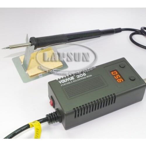 110V-220V-240V AC Soldering Iron Station YOUYUE 305 Mini Portable Digital Electric Soldering Station with T12-BL Tips
