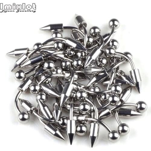 10Pcs Surgical Steel Eyebrow Ring Tragus Helix Rook Earring Piercings Curved Barbell Piercing Bijoux Lip Helix Rings Jewelry