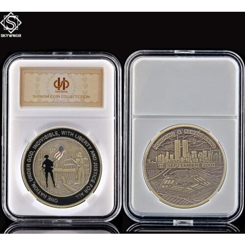 USA Souvenir Challenge Coin Honoring Remembering 2001 September 11 attacks Commemorative Gift