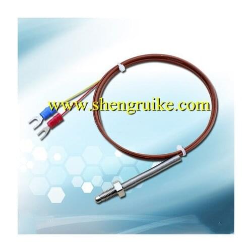 K type thermocouple Teflon line K screw type thermocouple M6 thread temperature probe