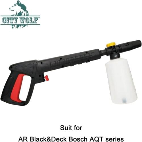 City wolf high pressure water gun with snow foam lance for AR Black&Deck Bosch AQT car washers car cleaning shop accessory