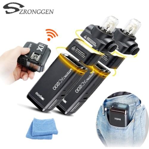 Godox Flash 2X AD200 2.4G Wireless 200WS TTL HSS 1/8000 sync + X1T-S for SONY D810 D750 D5 D4