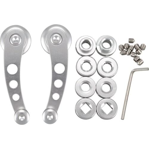 Car Truck Window Crank Handle Replacement Silver Tone Manual 2 Pcs