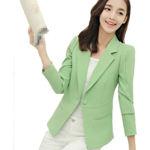 ZG1088 Spring autumn 2020 womens new women fashion pure color casual slim long-sleeved blazer coat cheap wholesale