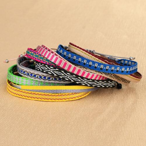 KELITCH Hand Woven Friendship Bracelets Multi Color Charm Strand Bracelets Rope String Wrap Bracelets