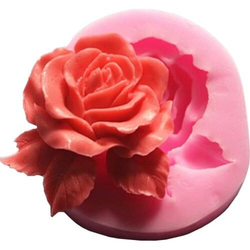 New DIY Big Rose Flower Silicone Mould 3D Molds Cookware Non-Stick Cake Decoration Fondant Biscuit Mold Soap Chocolate Moulds