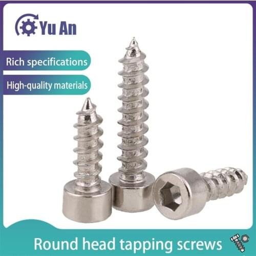 8.8 High Strength Hex Socket Head Cap Self Tapping Screws Hexagon Socket Cheese Head Self-tapping Screws M2M3M3.5 20Pcs