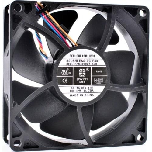 Brand new original EFH-08E12W-IP01 3VRGY-A00 8cm 8025 80mm fan DC12V 0.70A server CPU large air volume cooling fan