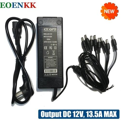 12V 2A 1A 1.5A Multi-head Power Adapters13.5A 8 outputs DC Output Power Adapter Suitable For Cameras Hard Disk boxes Sata cable