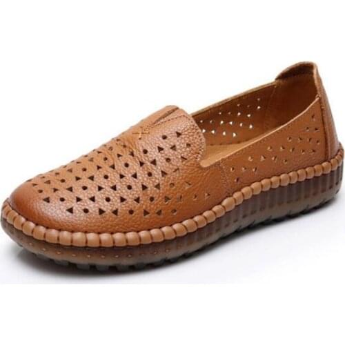 Promotion Soft Comfortable Shoes Flat Sandals Casual Sandals Top Cowhide Breathable Summer Women Sandals Genuine Leather Shoes