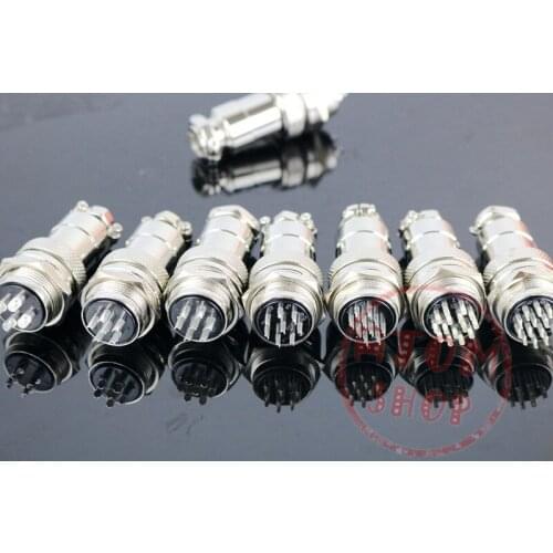 1 set 4/3" GX20 Aviation Circular Connector 2Pin3/4/5/6/7/8/9pin10/11/12/13/14/15pin Male Socket&Female plug Diameter 20mm