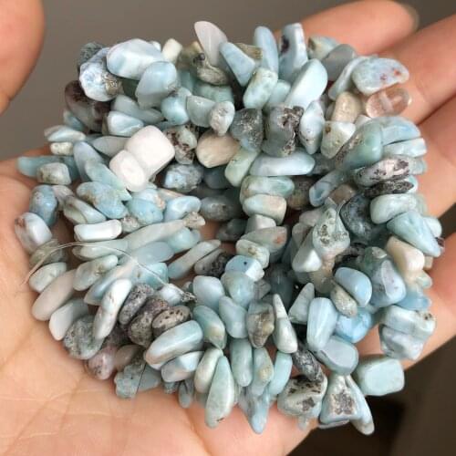 Natural Stone Beads Chips Beads 5-8mm larimar Stone 33'' Strands Lrregular Gravel Beads Diy Bracelet For Jewelry making