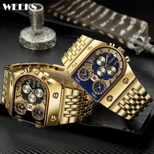 Luxury Men Watch Chronograph Waterproof Watches Top Brand 3 Time Zone Stainless Steel Big Dial Male Wristwatch Relogio Masculino