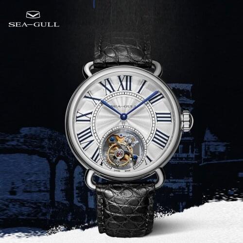 Seagull tourbillon watch high-end mens manual mechanical watch simple two-needle male watch couple mechanical watch 818.11.6032