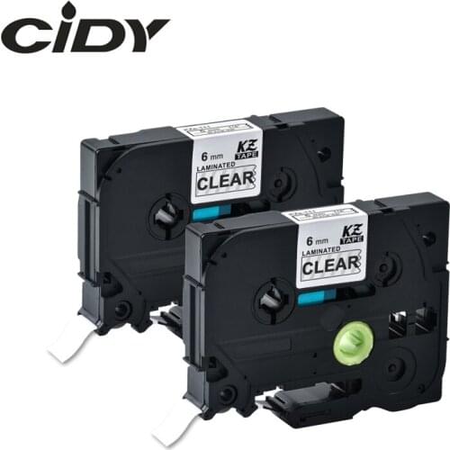 Cidy 2pcs tze-111 tz-111 compatible for brother p-touch label printers tze111 tz111 tz 111 adhesive laminated tze tz label tapes