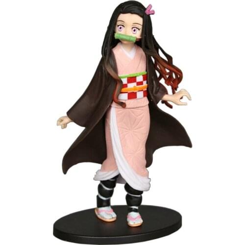 1pcs Anime Demon Slayer Kimetsu No Yaiba Figure Posket Kamado Tanjirou Kamado Nezuko Agatsuma Figure Toys 15-18cm