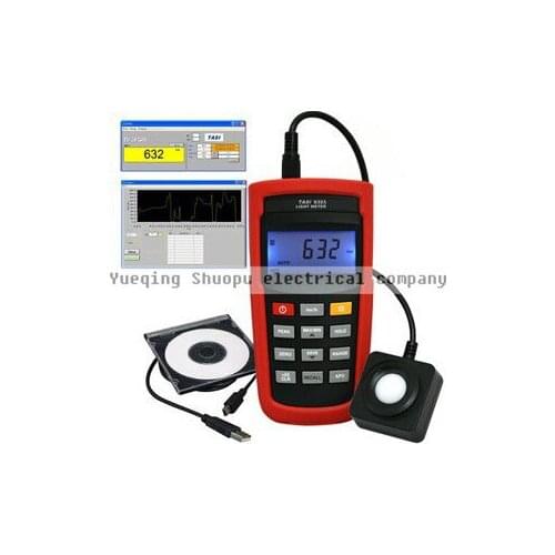 Good quality TASI-632A Digital Light Meter USB DC Power Luxmeter Meters Digital 128 datas