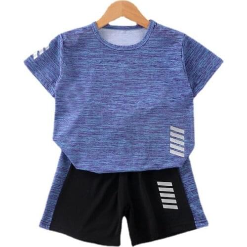 Summer Soccer Jersey Shorts Running Set Sportswear Youth Kids Football Training Uniforms Child Basketball Tracksuit Sports Suits