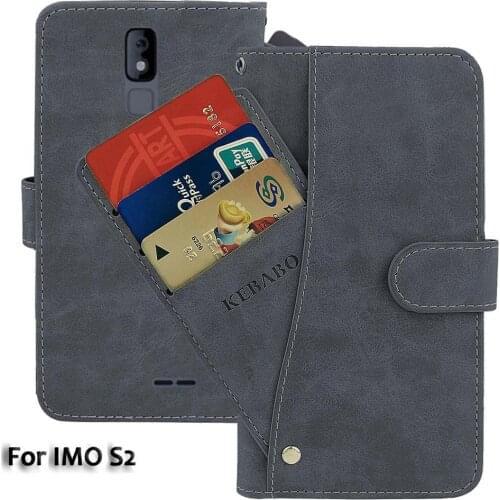 Leather Wallet IMO S2 Case 5" Flip Fashion Luxury Front Card Slots Cases Cover Business Magnetic Phone Bags