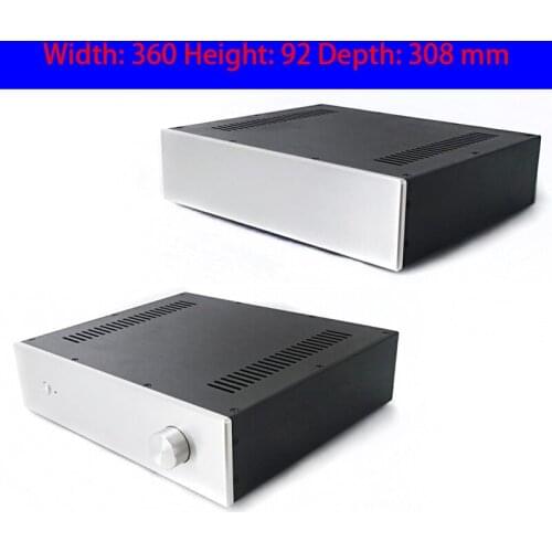 KYYSLB 360*92*308mm BZ3609 All Aluminum Preamp Combined Amplifier Chassis Box House DIY with Blank Amplifier Case Shell