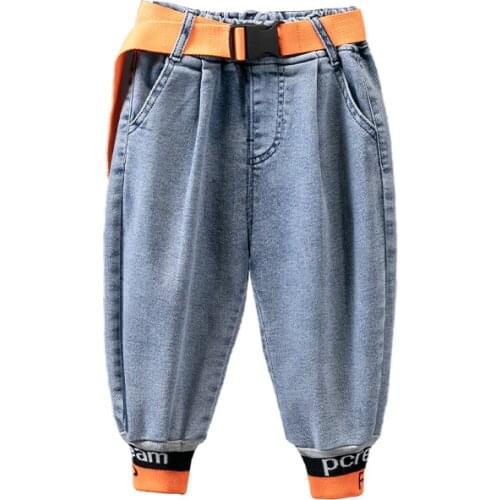 2021 hot Boys girl Jeans pants Excellent quality cotton casual children Trousers baby toddler Comfortable kids clothes clothing