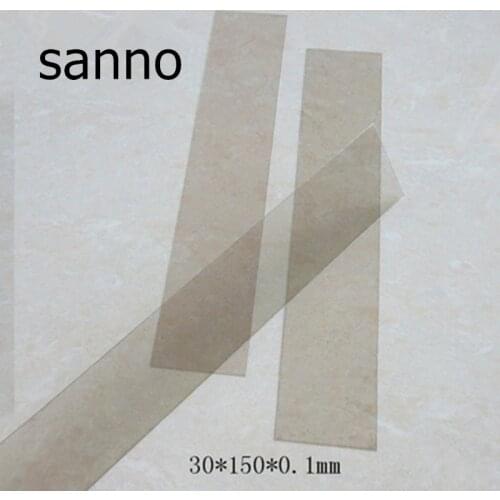 5pcs Transparent natural mica sheet 150x30x0.1mm insulation material flake muscovite mica laminate plate for capacitor