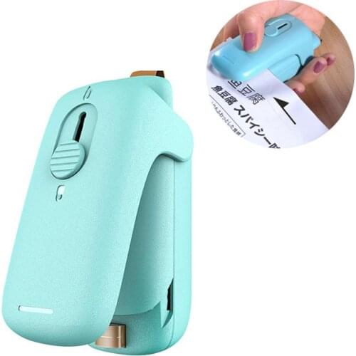 2 in 1 Mini Slide Heat Sealer Portable Household Sealing Machine Food Saver Plastic Bag Capper Hand Pressure Without Battery