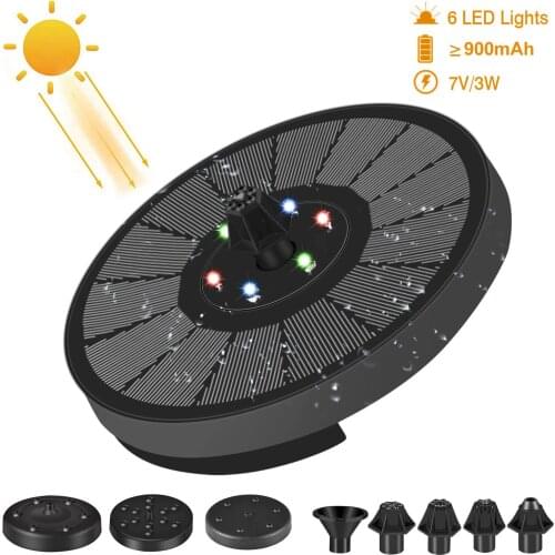 6V/3W/7V/3W Multi-purpose Solar Fountain Floating Solar Fountain Garden Water Fountain Pool Pond Powerful Swimming Pool Fountain