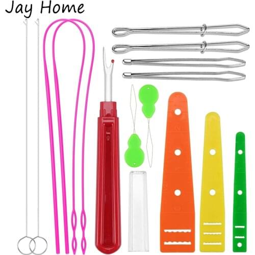 9Pcs Drawstring Threader Set Elastic Belt Wearing Rope Weaving Tool & Sewing Loop Turner Hook Threader Replacement Tool