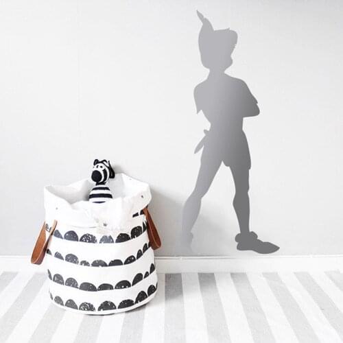 Peter Pan Wall Decal, Peter Pan Shadow Vinyl Sticker Neverland Room Decoration For Nursery Kids Room Murals A808
