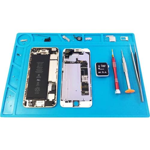S-130 Heat Insulation Desk Mat Silicone Pad Magnetic Section BGA Soldering Phone Repair Tools for BGA Soldering Repair Station