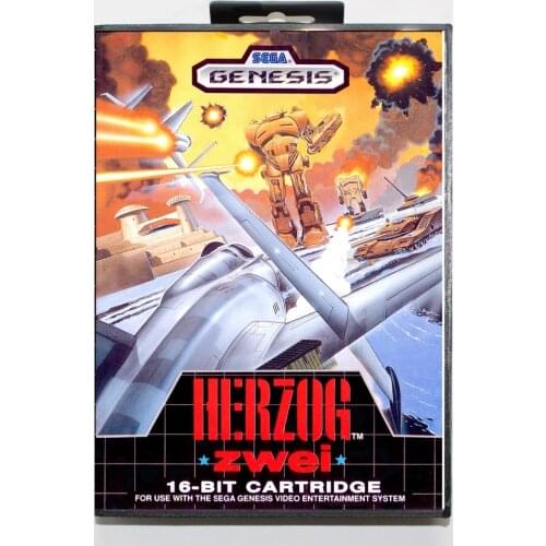 New 16 bit MD game card - herzogzwei with Retail box For Sega genesis system