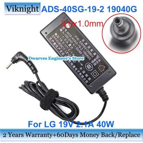 Genuine adapter for LG ADS-40SG-19-2 19040G Ac power Adapter 19V 2.1A 3.0*1.0mm Tip Laptop Adapters