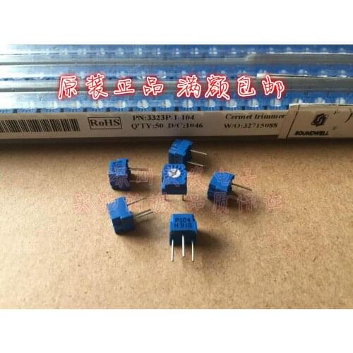 Original new 100% 3323P-1-104 single turn precision adjustable resistance fine adjustment potentiometer top adjustment SWITCH