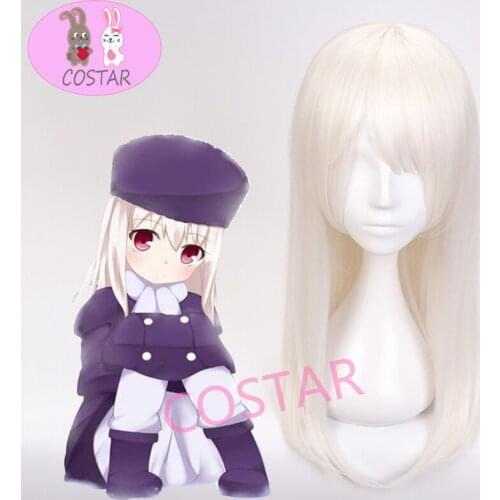 COSTAR Game Fate Grand Order Cosplay Illyasviel Von Einzbern Cosplay Wig Heat Resistant Synthetic Wig Halloween Carnival Party