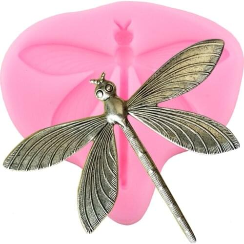Dragonfly Silicone Molds DIY Cupcake Topper Fondant Cake Decorating Tools Jewelry Resin Polymer Clay Mold Candy Chocolate Moulds
