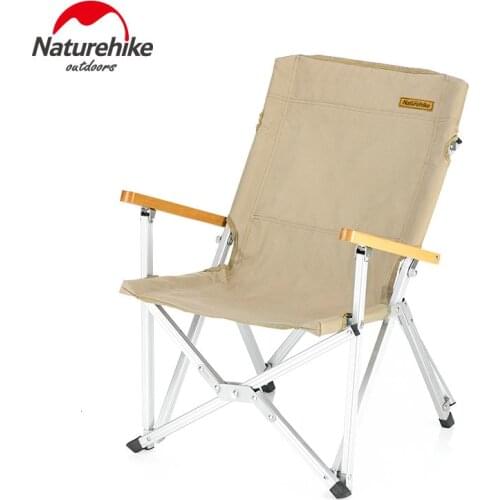 Naturehike 2019 Camping Folding Chair Portable Picnic Barbecue Storage Chair Outdoor Fishing Backrest Chair Nanmu Folding Table