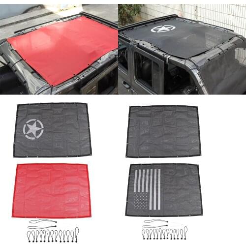 Sunshade Cover for Jeep Wrangler JL 2018 Up Top Rear Trunk Sunshade Anti UV Sun Protection Mesh Net Protection Car Styling