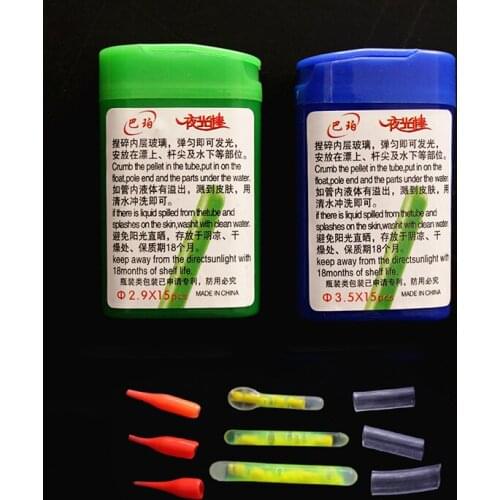 15Pcs/30pcs Luminous Fluorescent Lightstick Fishing Float 3 Size Dark Glow Stick Night Float Rod Light Fishing Tackle A24
