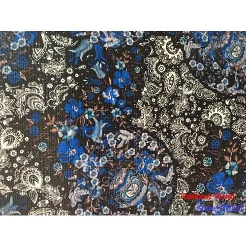 High Quality flower pattern Faux PU Leather fabric for DIY sewing sofa table shoes bags bed material(1 yard)