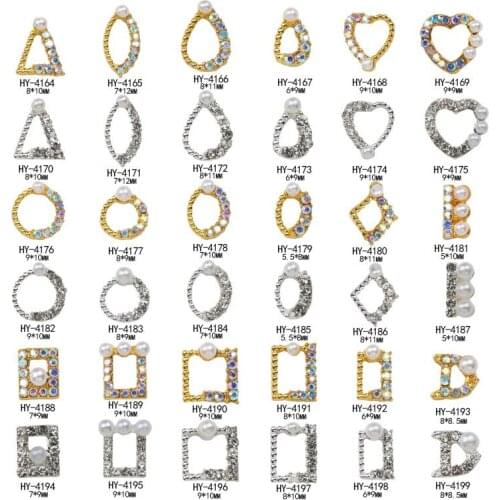 10pcs/lot, Fashion Shapes 3d Nail Art Gold Silver Metal Rivets Nail Jewllery AB Sides Crystal Rhinestones Nail Tips Decorations