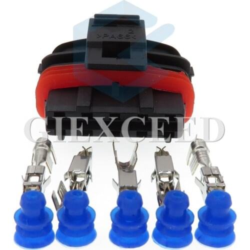 2 Sets 5 Pin 1 928 403 146 Injector Crankshaft Sensor Plug Female Socket For Auto Car