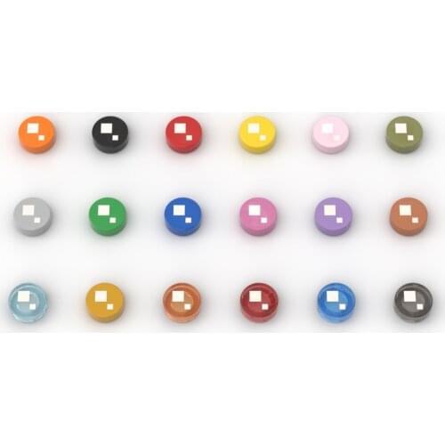 4pcs/lot Kennie DIY brickheadz MOC eye Compatible with Hi-Tech accessories NO.31468 Flat Tile 1X1, Round No. 72