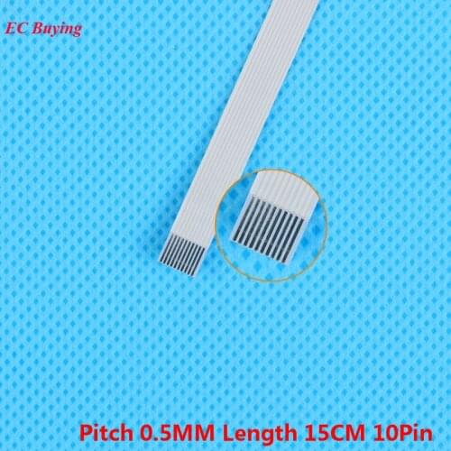 5Pcs FFC 150mm Length 10 Pin Ribbon Cable 10Pin Flat Cable Reverse Direction 0.5mm Pitch 15cm Length Opposite 10Pins For TTL