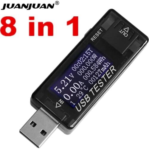 8 in1 QC2.0 3.0 4-30v Electrical power USB capacity voltage tester current meter monitor voltmeter ammeter 40% off