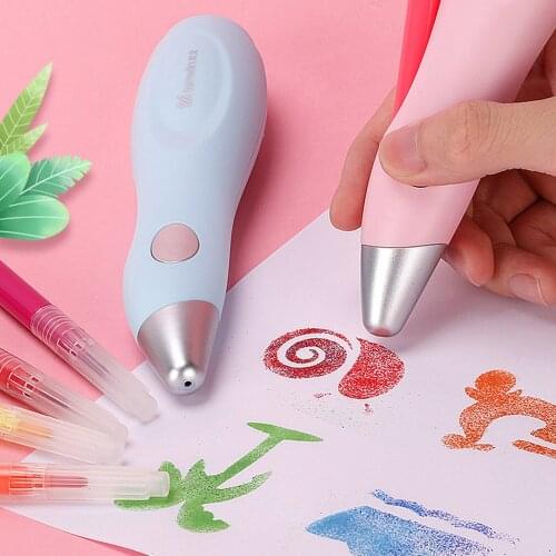 Cordless Electric Airbrush Marker Set Watercolor Paint Pens for Kids Adults